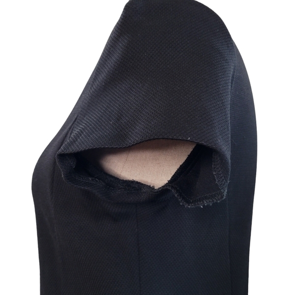 THEORY Black Jatinn K Oxford Knit Short Sleeve Sheath Dress Women's Size 00 - Picture 5 of 12